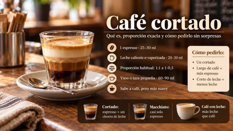 Café cortado: qué es, proporción exacta y cómo pedirlo sin sorpresas