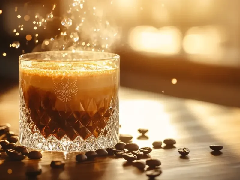Café con agua con gas