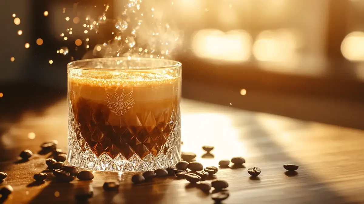 Café con agua con gas